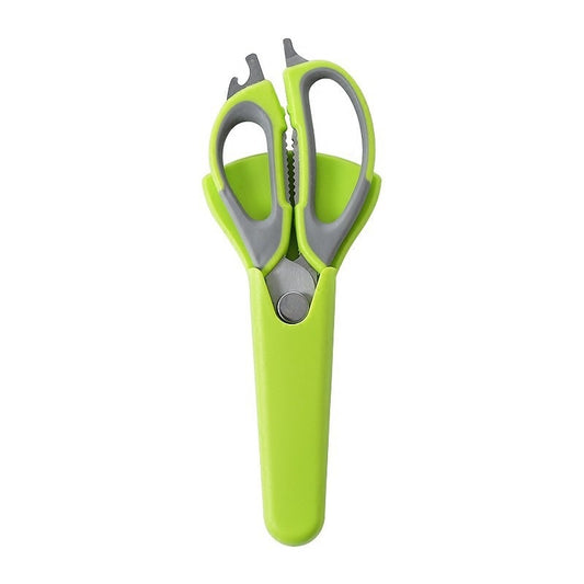 SS Kitchen Scissors w/Magnet Cover, Green