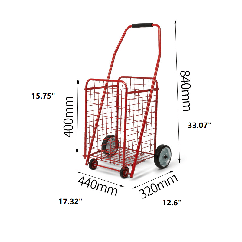 Square Shopping Cart-Red Blue  (Metal)