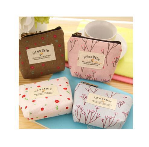 Coin purse,Soft Floral Coin Pouch Bag with Zipper,Portable Mini Purse Holder for Women Girls Children,Elegant Pouch Change Bag for Coin,Credit Card